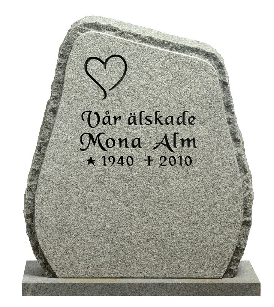 Steående hög smal gravsten GK-1062-D