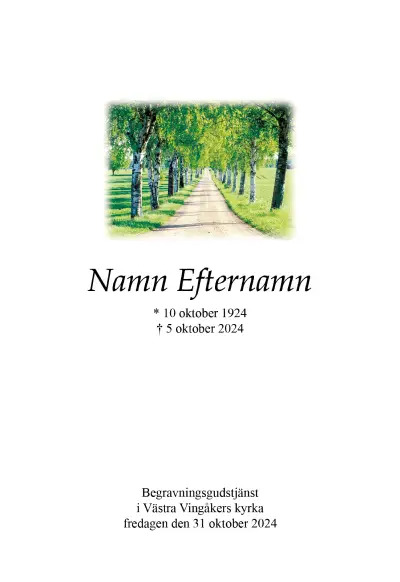 Programkort Björkallé