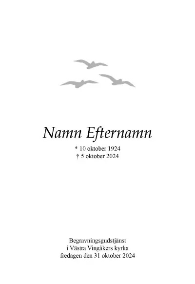 Programkort 3 fåglar