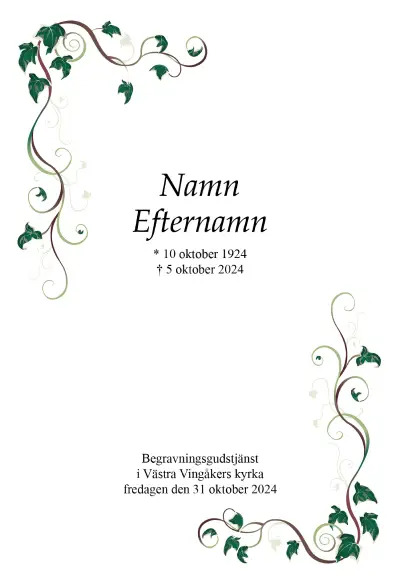 Programkort Murgröna