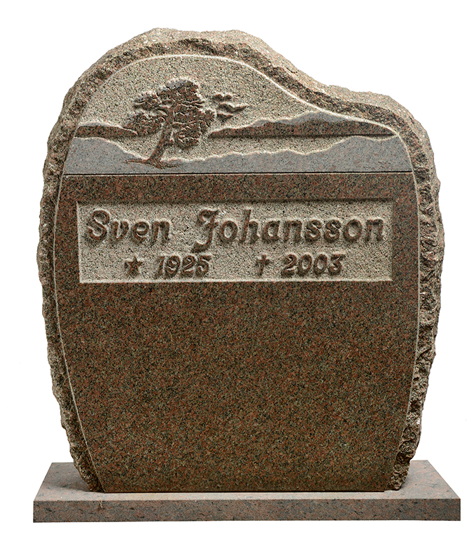 Hög smal gravsten GK1024-D