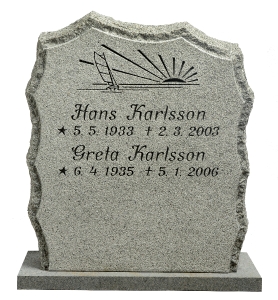 Hög smal gravsten GK1066-D