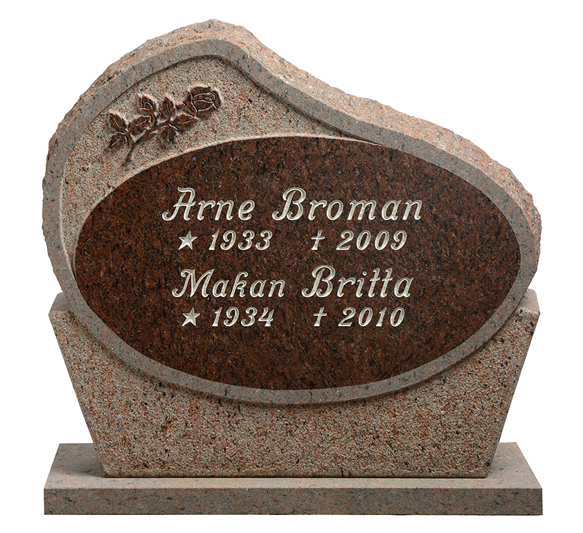 Låg bred gravsten GK1087-EF